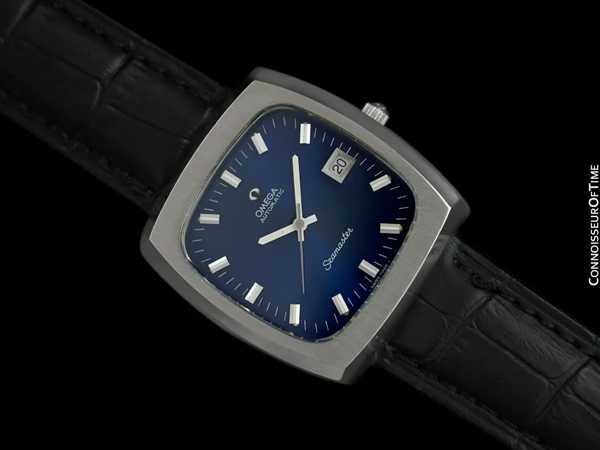 1973 Omega Vintage Seamaster Large Uncommon Retro Mens Watch, Automatic, Date - Stainless Steel
