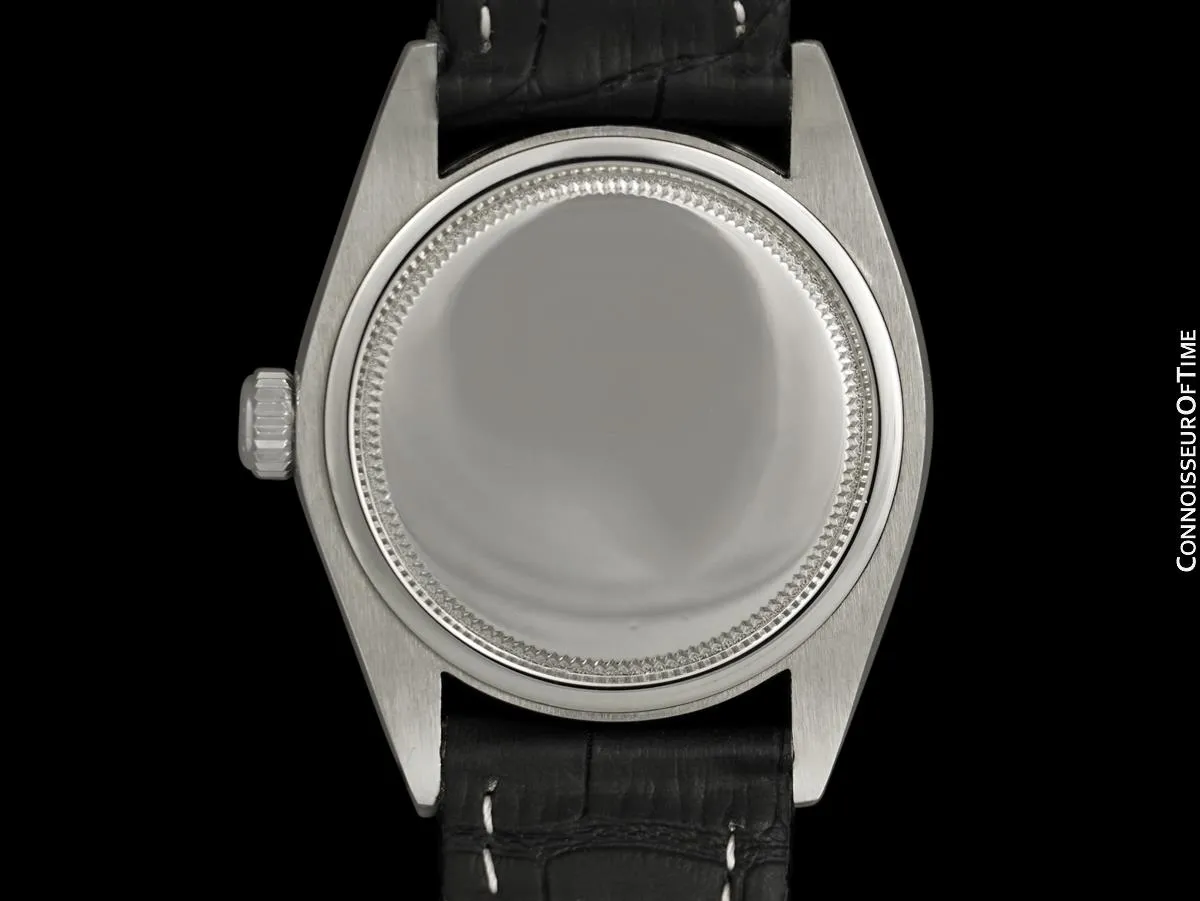 1973 Rolex Oyster Precision Classic Vintage Mens Handwound Watch with Silver Dial - Stainless Steel