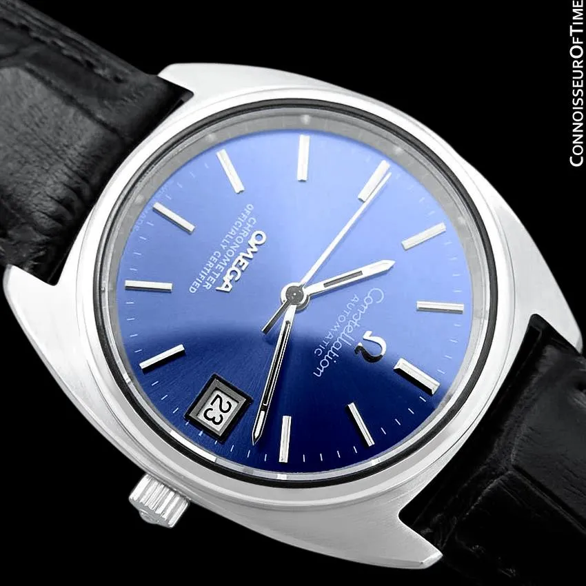 1974 Omega Constellation "C" Chronometer Vintage Mens Calendar Date Watch - Stainless Steel