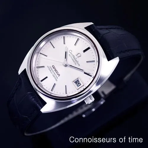 1974 Omega Constellation "C" Chronometer Vintage Mens Calendar Date Watch - Stainless Steel