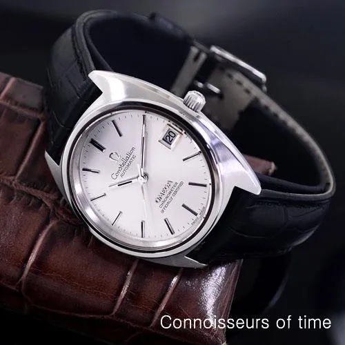 1974 Omega Constellation "C" Chronometer Vintage Mens Calendar Date Watch - Stainless Steel