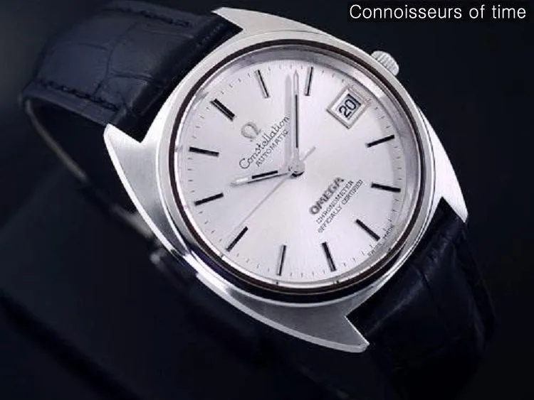 1974 Omega Constellation "C" Chronometer Vintage Mens Calendar Date Watch - Stainless Steel