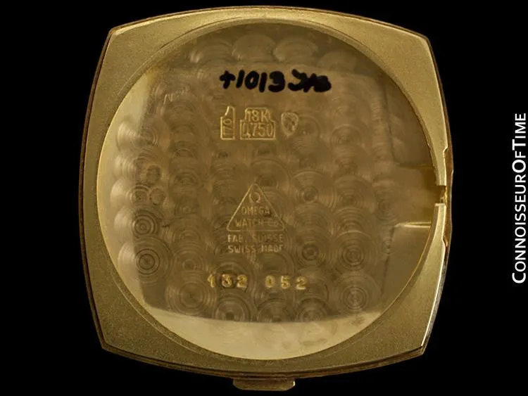 1974 Omega Geneve Vintage Mens Handwound Watch with Quick-Setting Date - 18K Gold