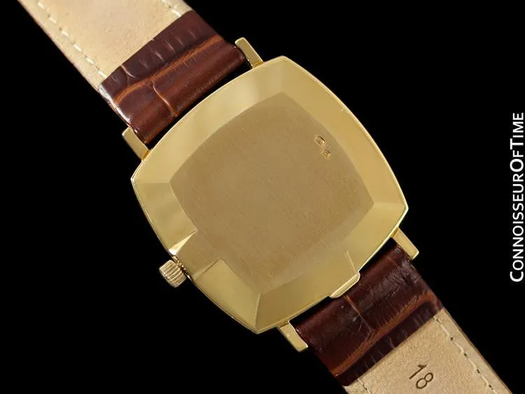 1974 Omega Geneve Vintage Mens Handwound Watch with Quick-Setting Date - 18K Gold