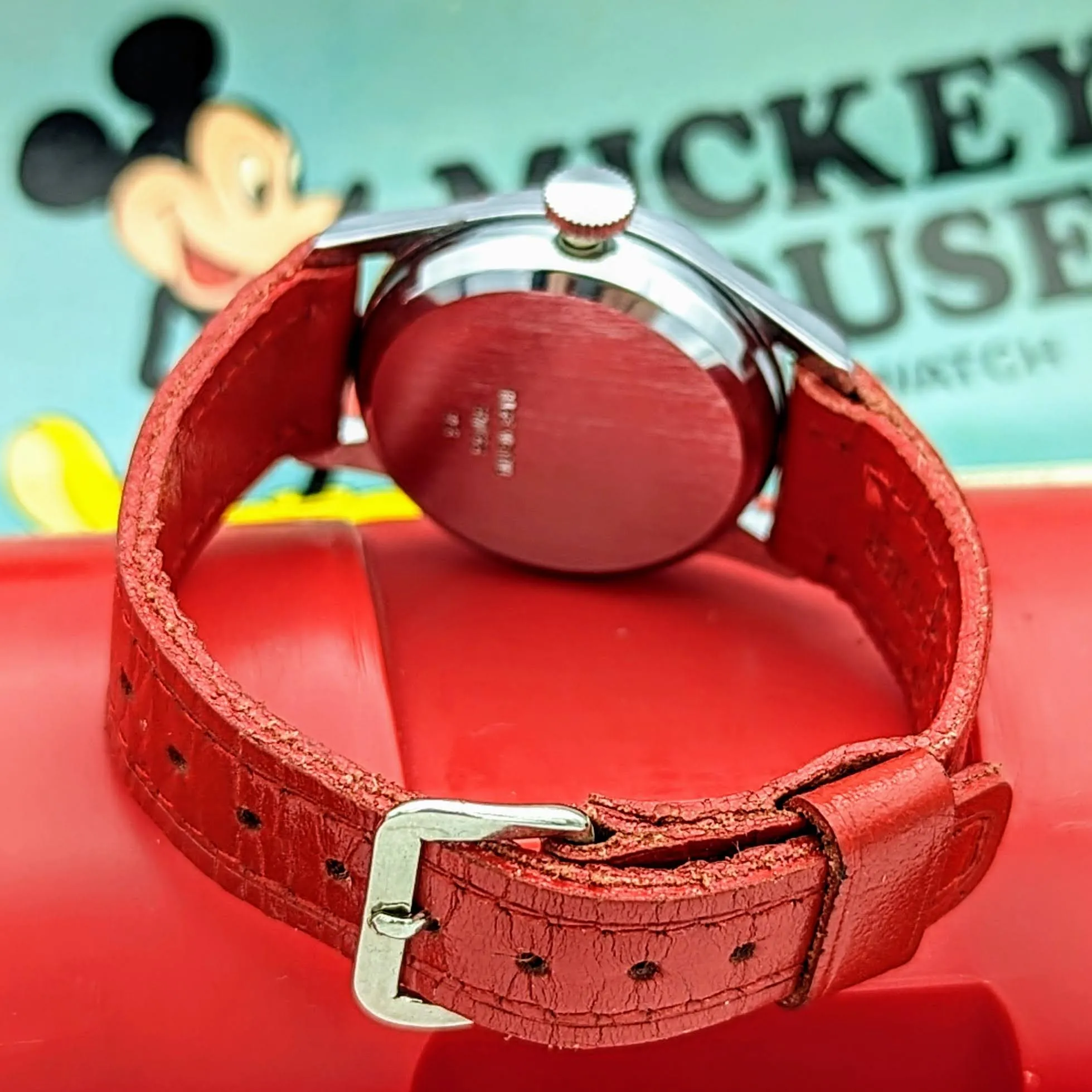 1975 MICKEY MOUSE Wristwatch by BRADLEY TIME Walt Disney Productions Swiss Made Watch