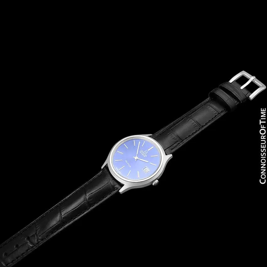 1976 Omega De Ville Classic Full Size Vintage Mens Transitional Cal. 1325 Quartz Watch, Date - Stainless Steel