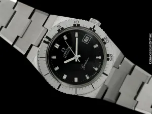 1976 Omega Geneve "Submariner" Vintage Mens Divers Watch - Stainless Steel