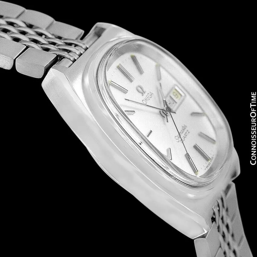 1978 Omega Seamaster Vintage Mens Quartz Day Date Watch with Bracelet - Stainless Steel