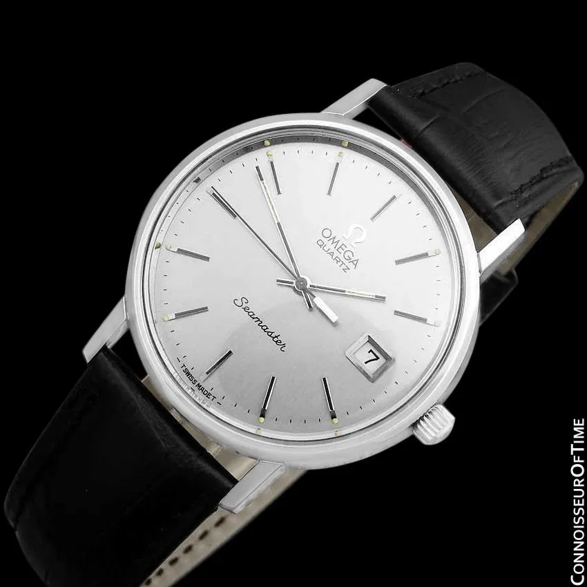 1978 Omega Seamaster Vintage Mens Quartz Stainless Steel Watch with Date