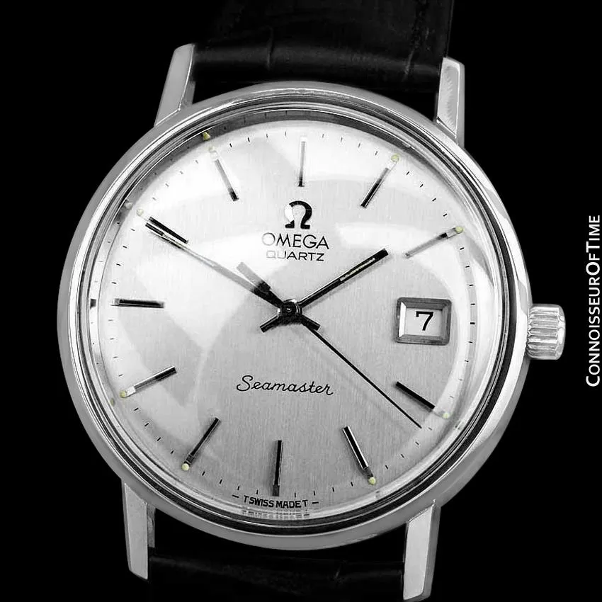 1978 Omega Seamaster Vintage Mens Quartz Stainless Steel Watch with Date