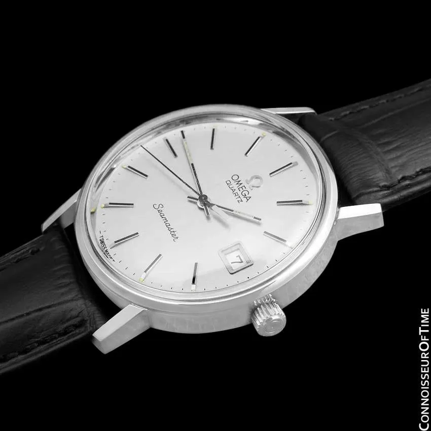 1978 Omega Seamaster Vintage Mens Quartz Stainless Steel Watch with Date