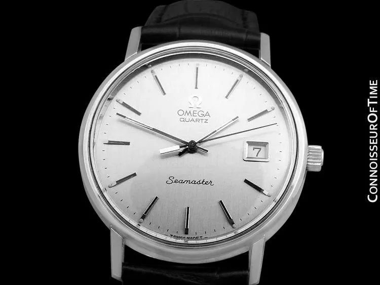 1978 Omega Seamaster Vintage Mens Quartz Stainless Steel Watch with Date