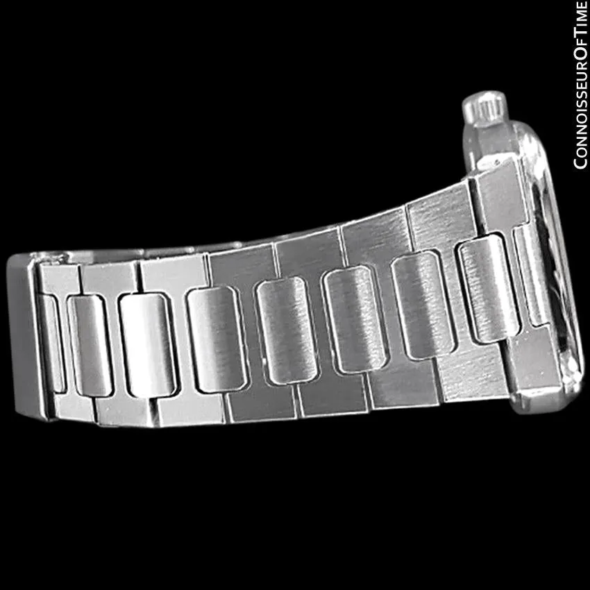 1980 Omega Seamaster Classic Vintage Mens Black Dial Quartz Watch, Date - Stainless Steel