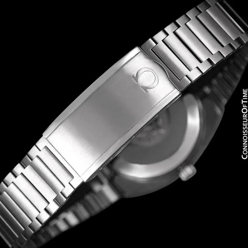 1980 Omega Seamaster Vintage Mens TV Watch, Automatic, Day Date - Stainless Steel