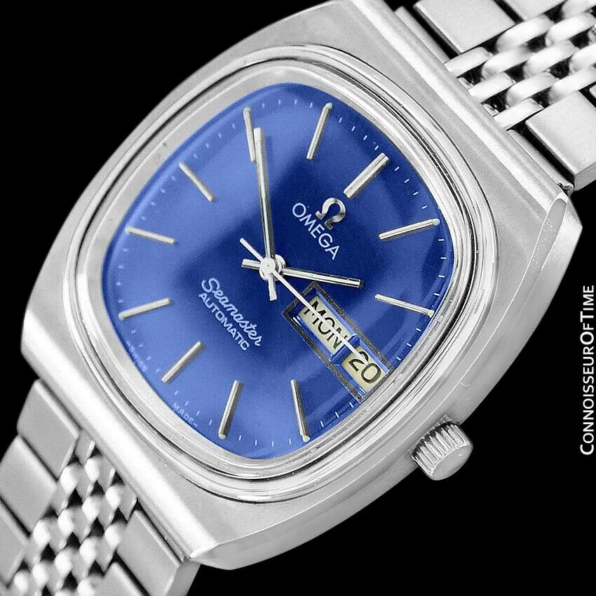 1980 Omega Seamaster Vintage Mens Watch, Automatic, Day Date - Stainless Steel