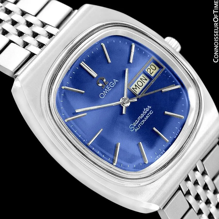 1980 Omega Seamaster Vintage Mens Watch, Automatic, Day Date - Stainless Steel