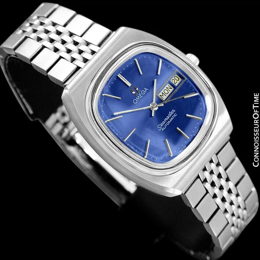 1980 Omega Seamaster Vintage Mens Watch, Automatic, Day Date - Stainless Steel
