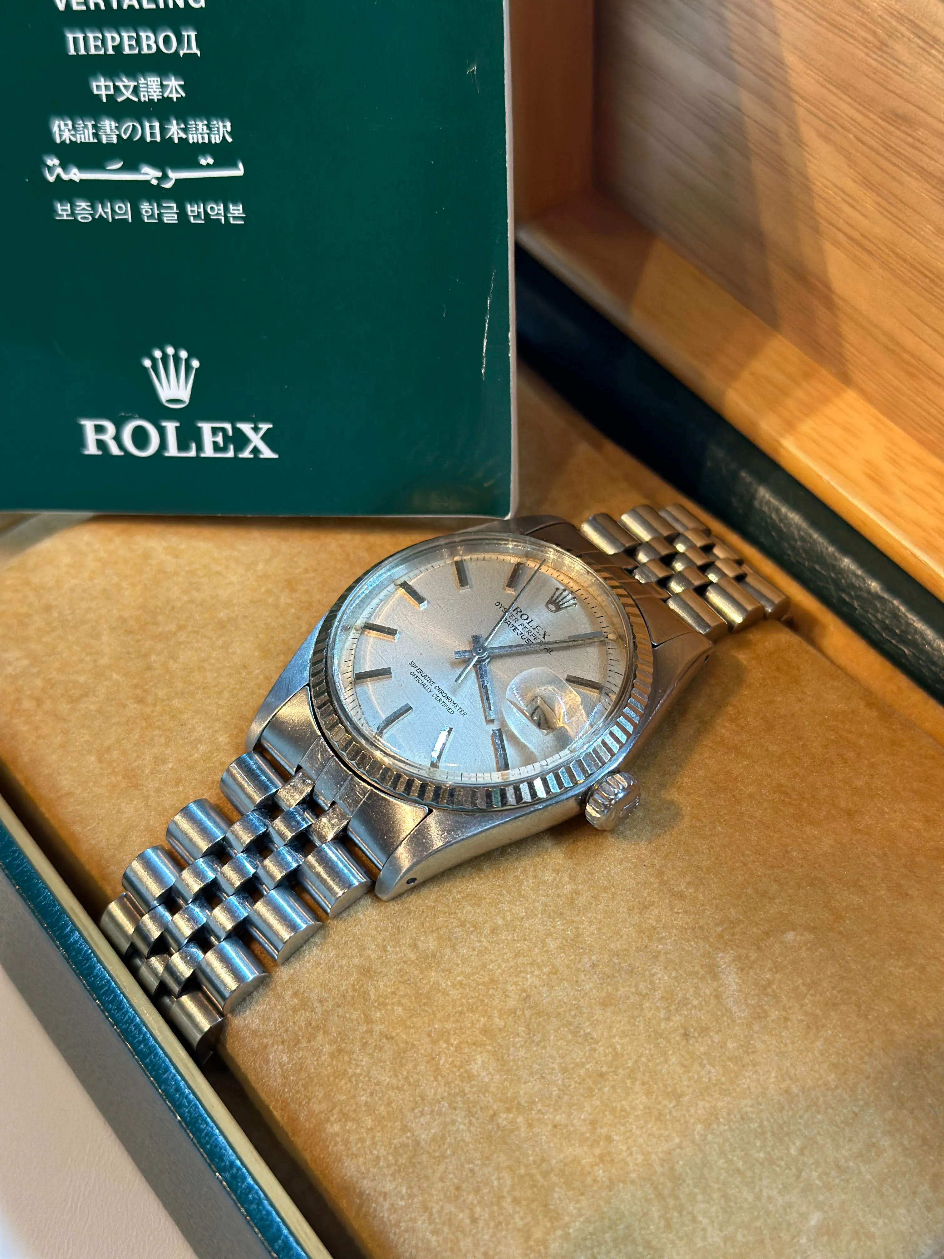 1980s Vintage Rolex Datejust Oyster Perpetual Jubilee Bracelet Watch