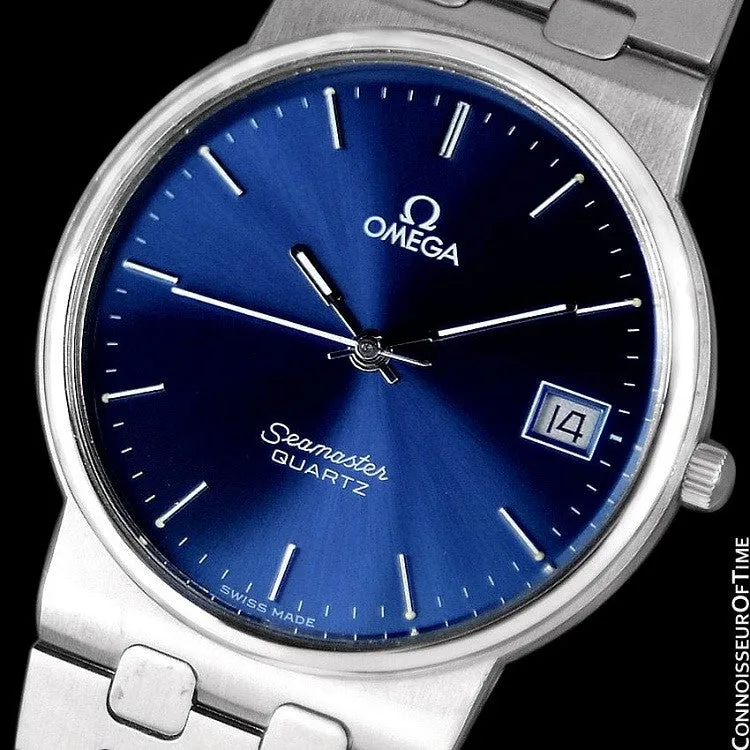 1984 Omega Seamaster Classic Vintage Retro Mens Quartz Watch, Date - Stainless Steel