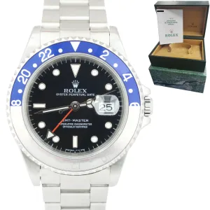 1998 Rolex GMT-Master Pepsi Faded Blue Red Stainless 16700 40mm Date Watch 16710