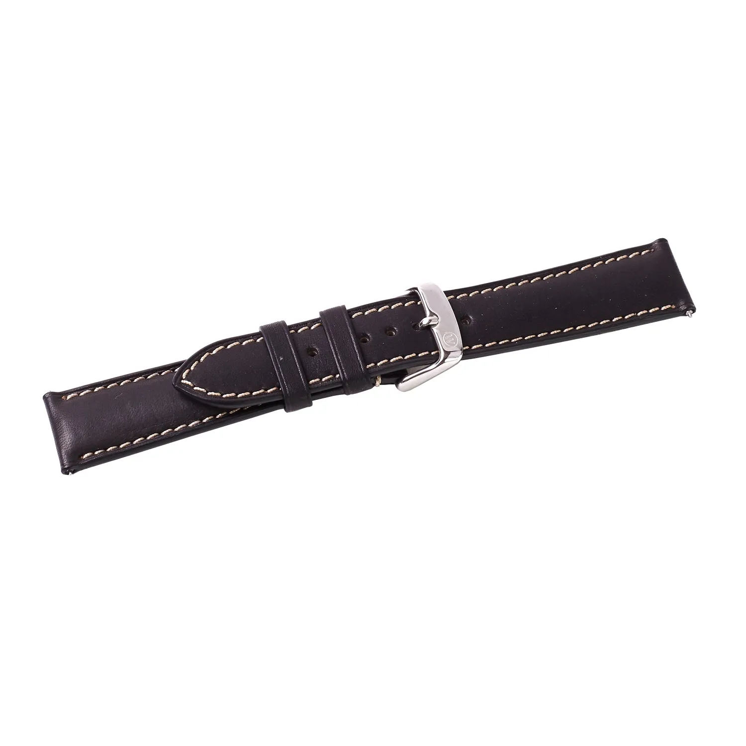 2-Piece Premium Leather Quick Release Watch Strap | Black