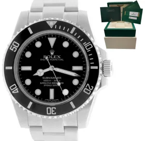 2018 Rolex Submariner No-Date Stainless Steel Dive Ceramic 40mm Watch 114060
