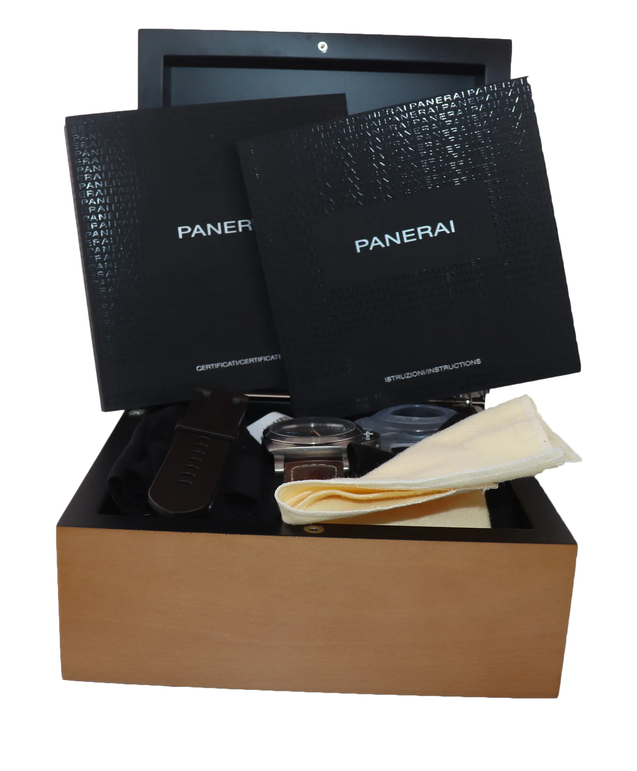 2019 PAPERS Panerai Luminor Marina PAM01351 PAM 1351 Brown Titanium Watch Box