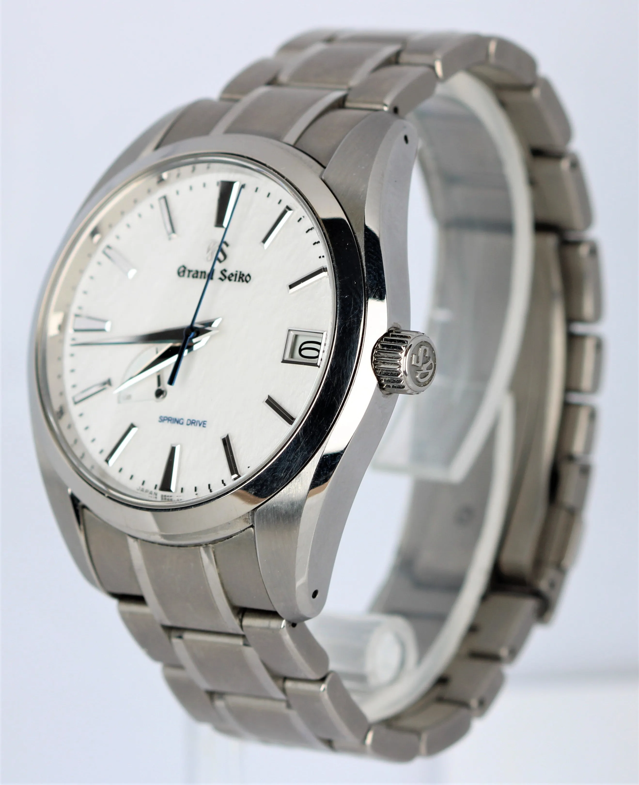 2021 Grand Seiko 42mm Titanium White Snowflake Automatic SBGA211 Watch B&P