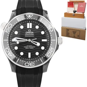 2021 Omega Seamaster Diver 300M Black Ceramic 43.5mm Watch 210.92.44.20.01.001
