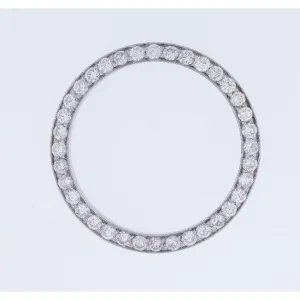 36 Mm Round Custom Mined Diamond Bezel To Fit Rolex Mens Datejust Watch 4.75 Ct.