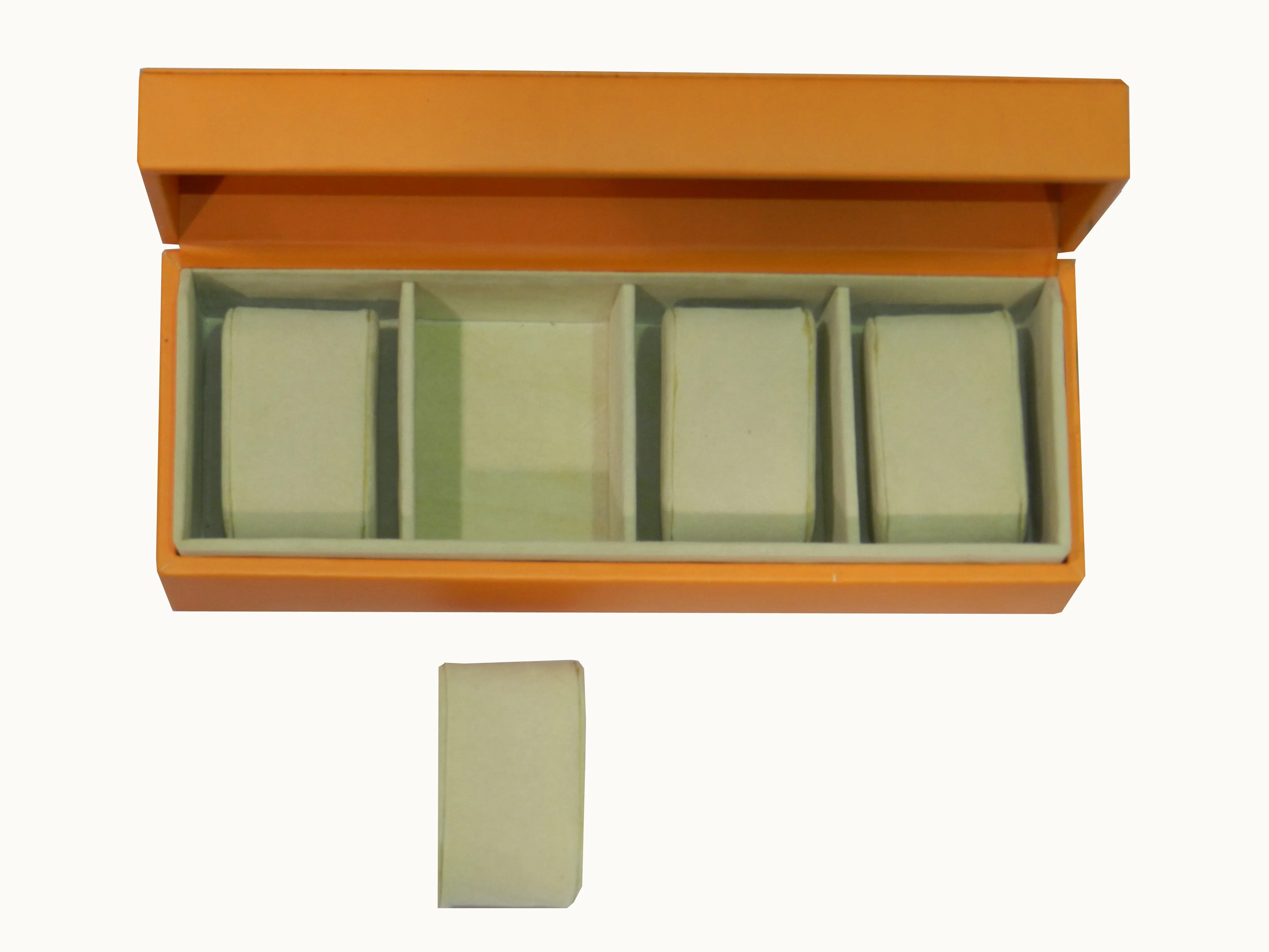 4 Slot Vegan Leather  Watch Box with Glass Top