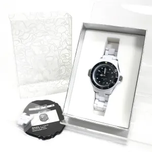 A Bathing Ape Bape Type 1 'Clear' Bapex Watch White