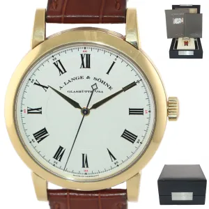 A. Lange Sohne Richard Lange 232.021 18k Yellow Gold 40.5mm Silver Roman Watch