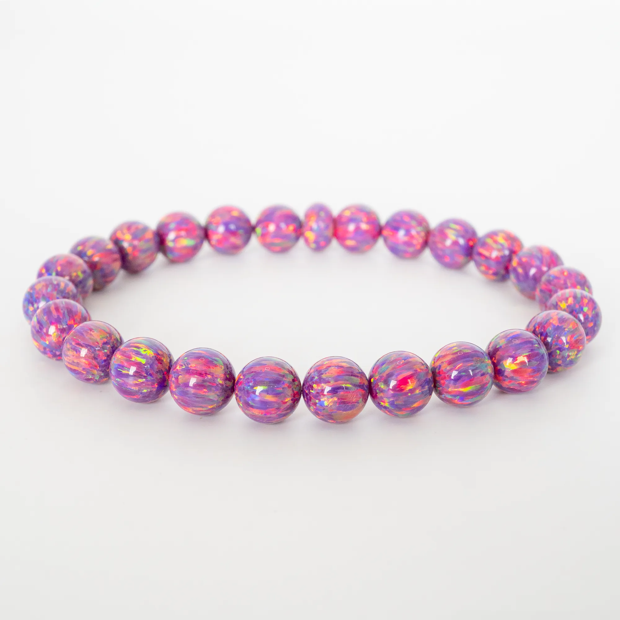 Amethyst Opal Beaded Bracelet
