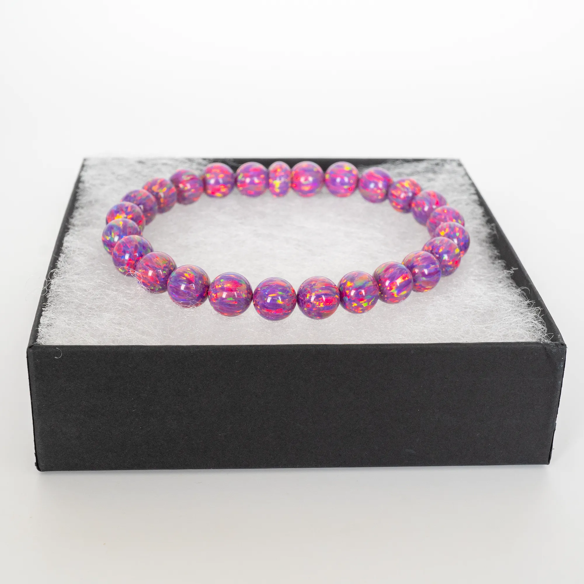 Amethyst Opal Beaded Bracelet