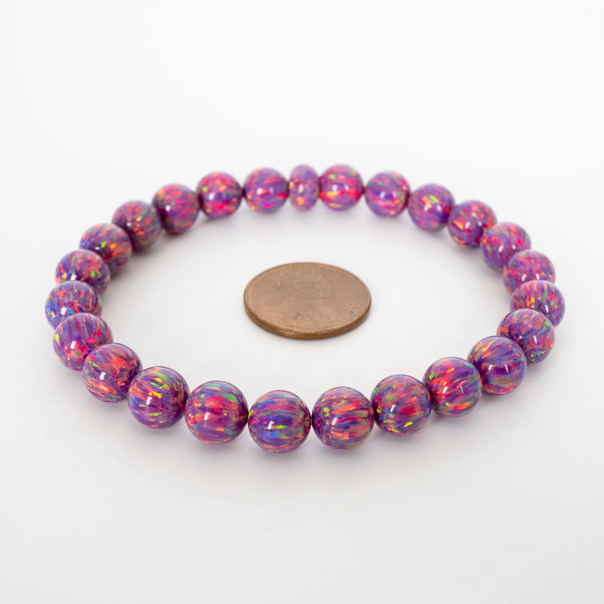 Amethyst Opal Beaded Bracelet