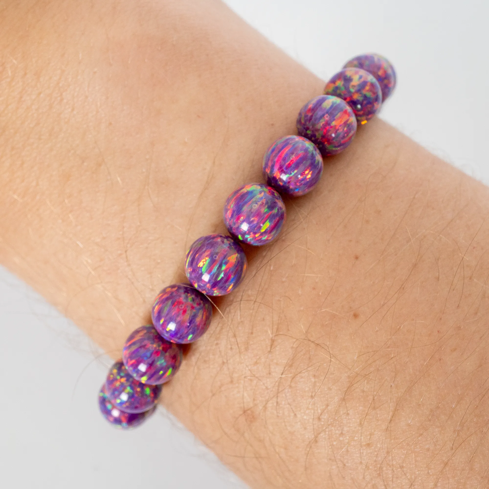 Amethyst Opal Beaded Bracelet