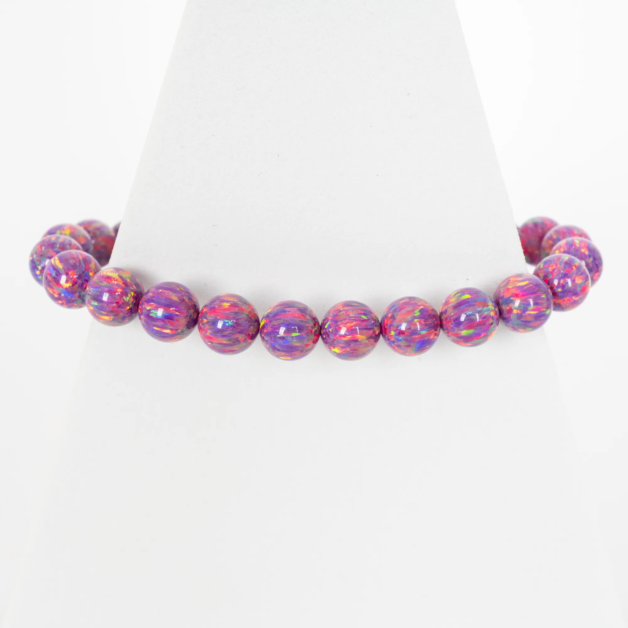 Amethyst Opal Beaded Bracelet