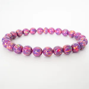Amethyst Opal Beaded Bracelet
