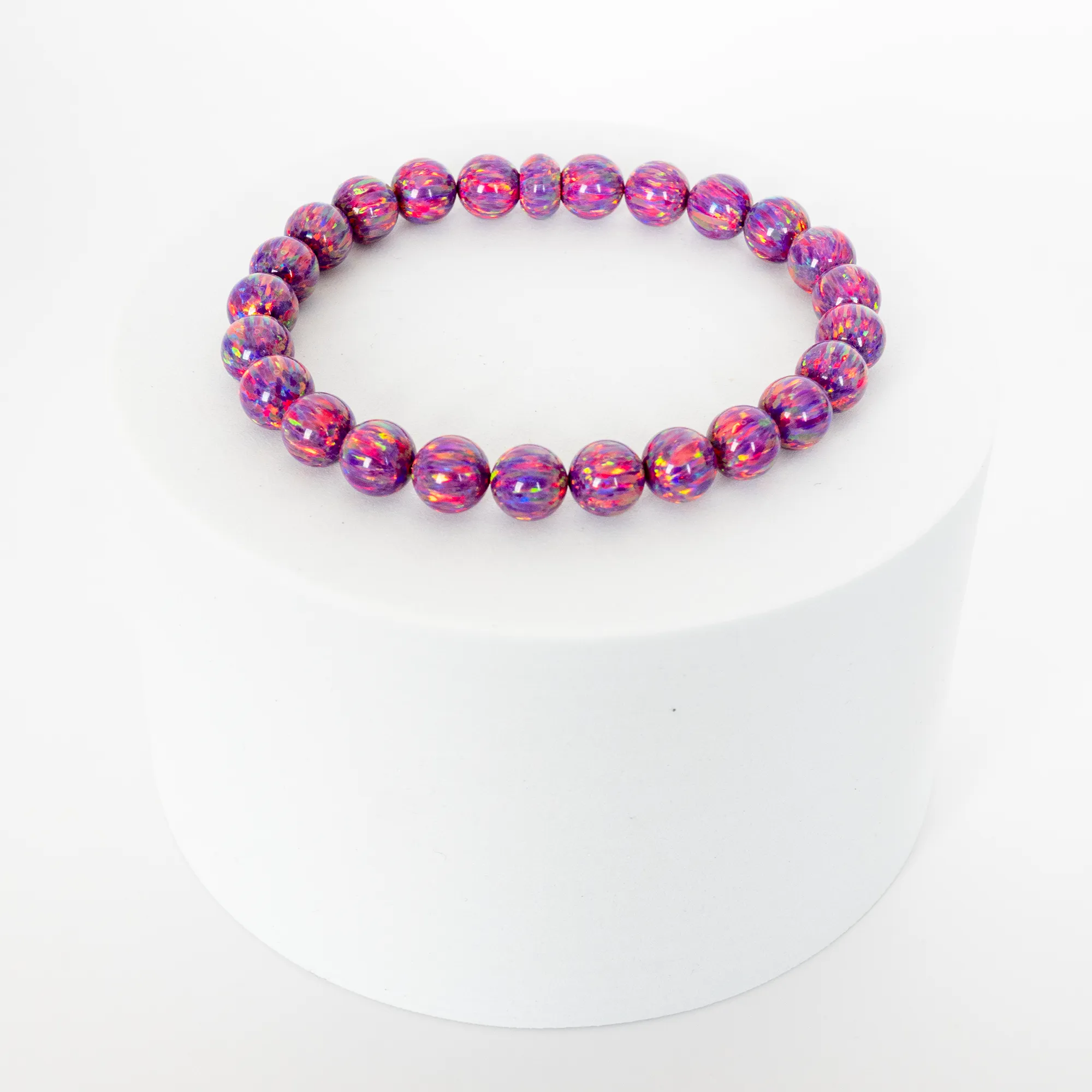 Amethyst Opal Beaded Bracelet