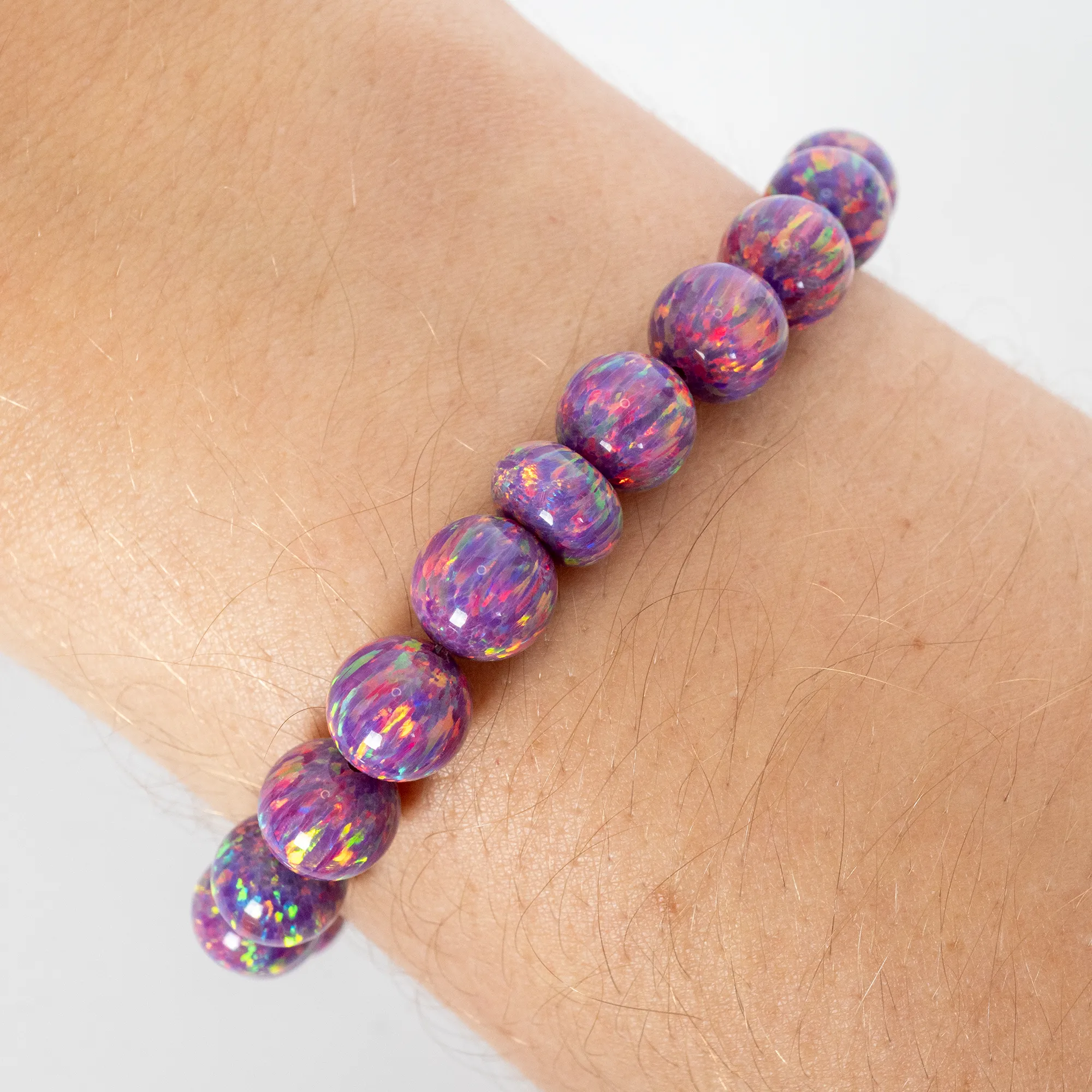 Amethyst Opal Beaded Bracelet