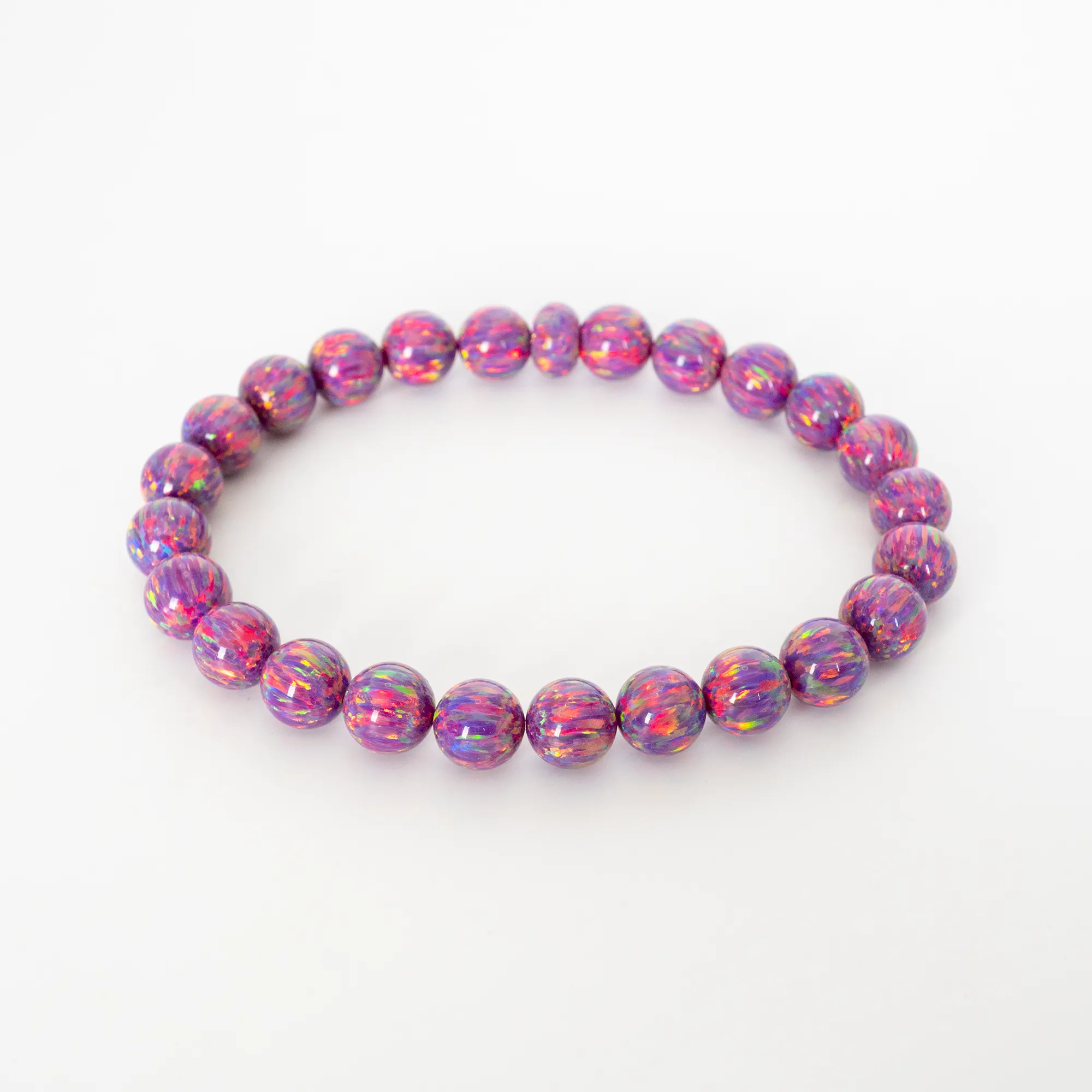 Amethyst Opal Beaded Bracelet