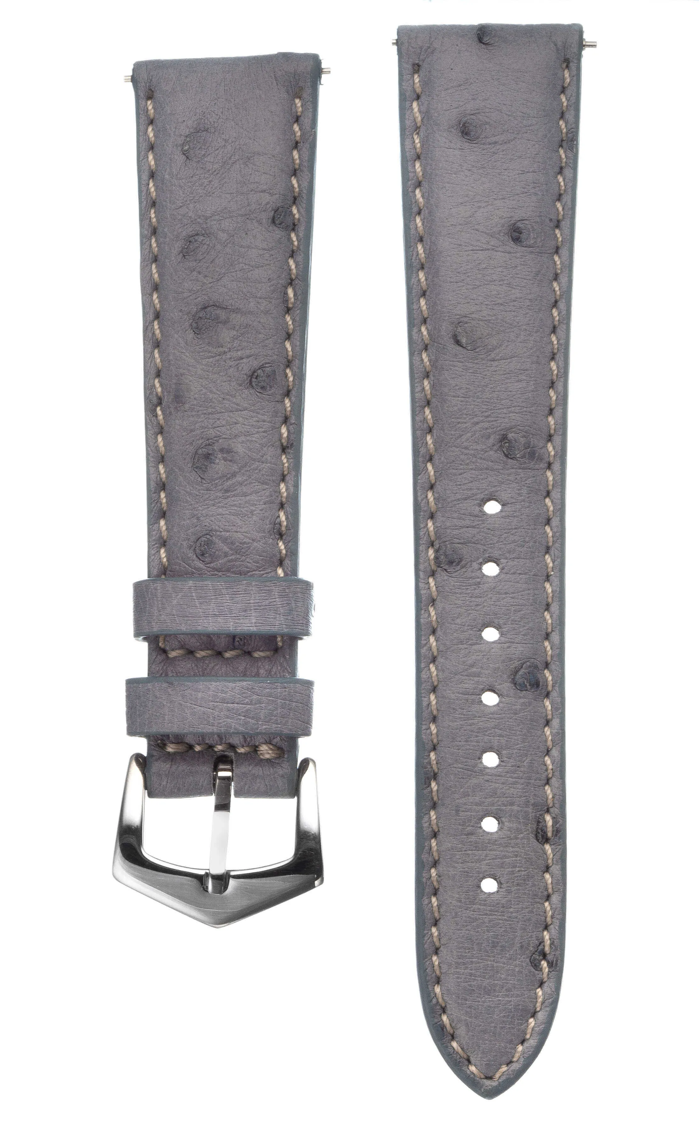 Apple Watch Leather Band ™ Gray Ostrich Leather Strap