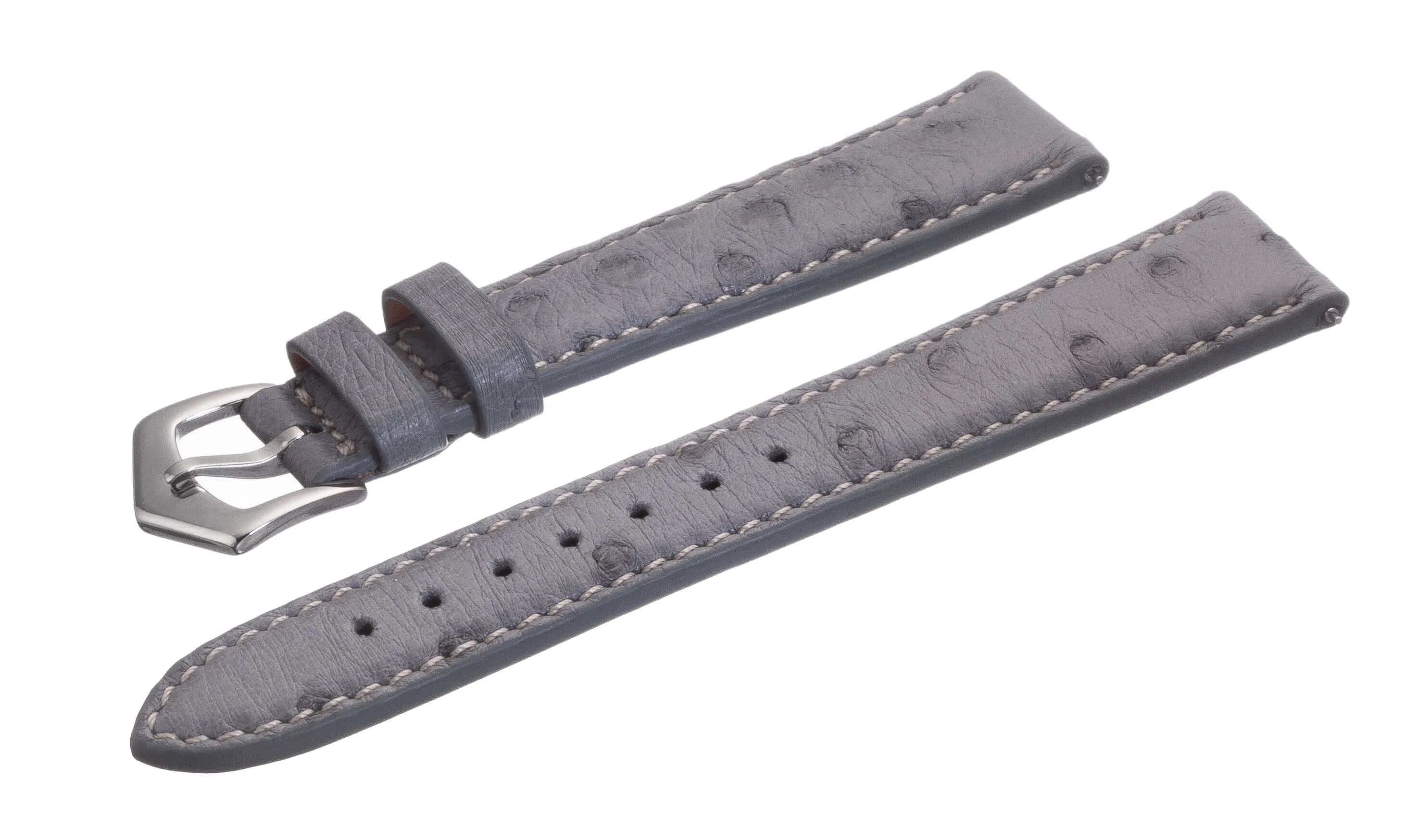 Apple Watch Leather Band ™ Gray Ostrich Leather Strap
