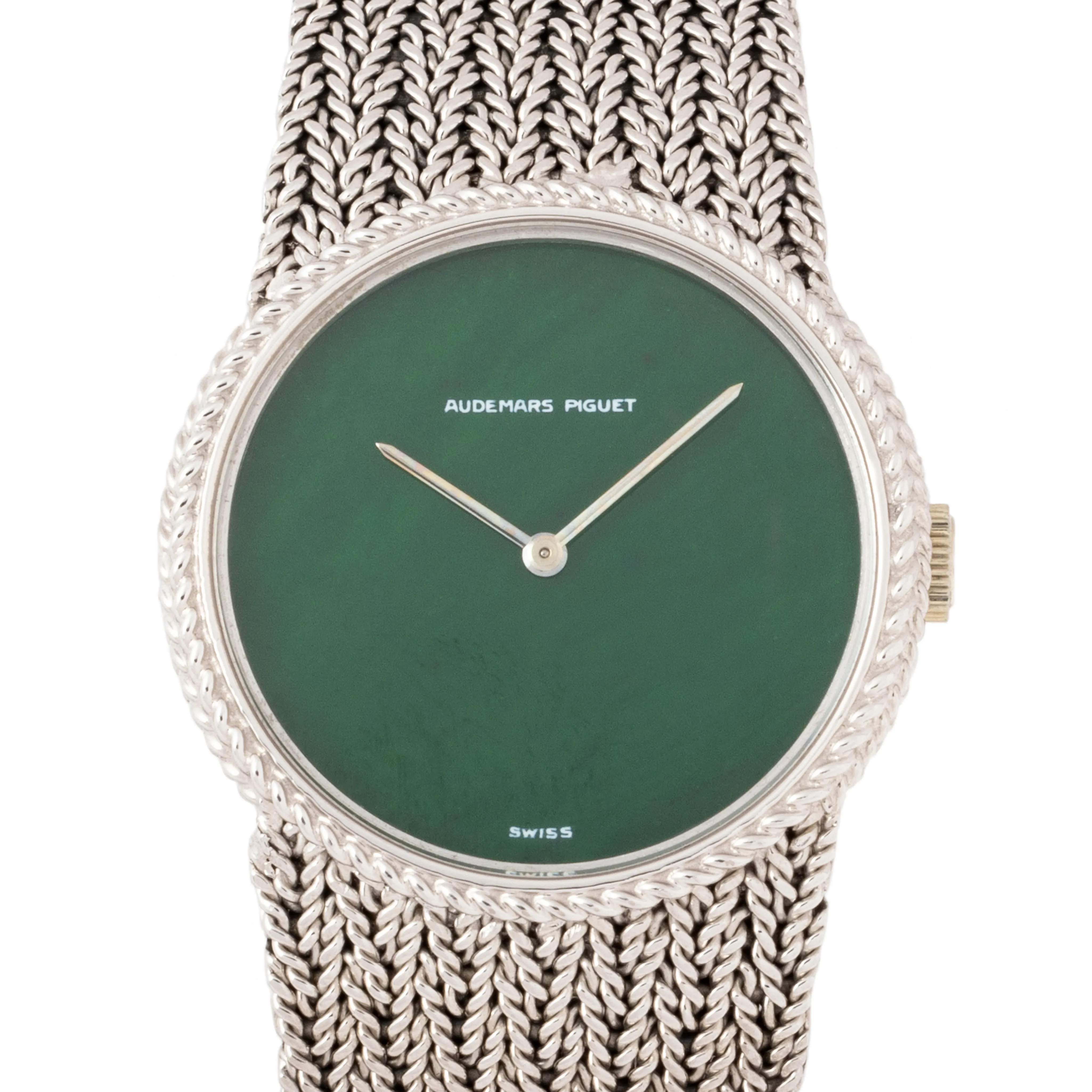 AUDEMARS PIGUET 18 KARAT WHITE GOLD BLOODSTONE DIAL