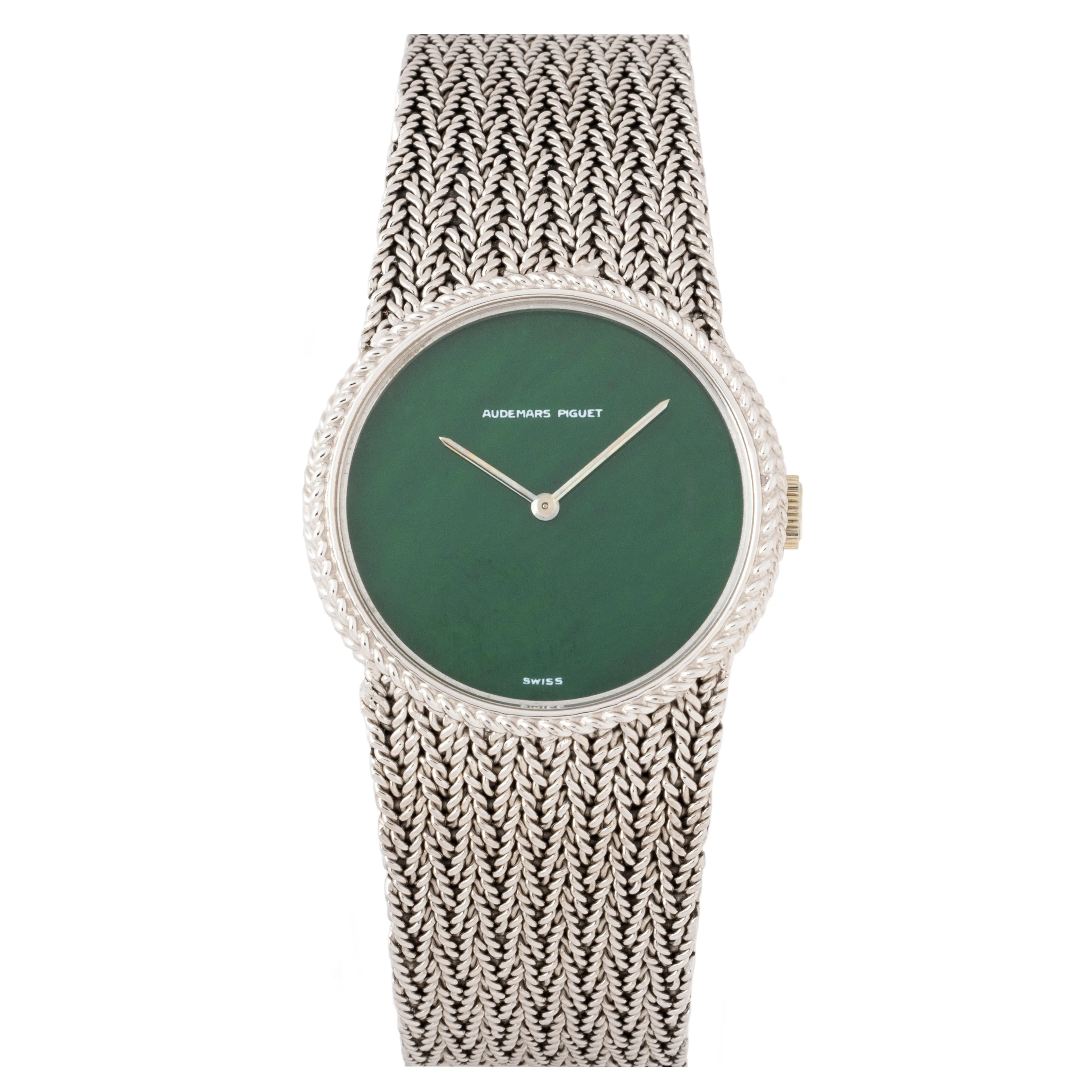 AUDEMARS PIGUET 18 KARAT WHITE GOLD BLOODSTONE DIAL