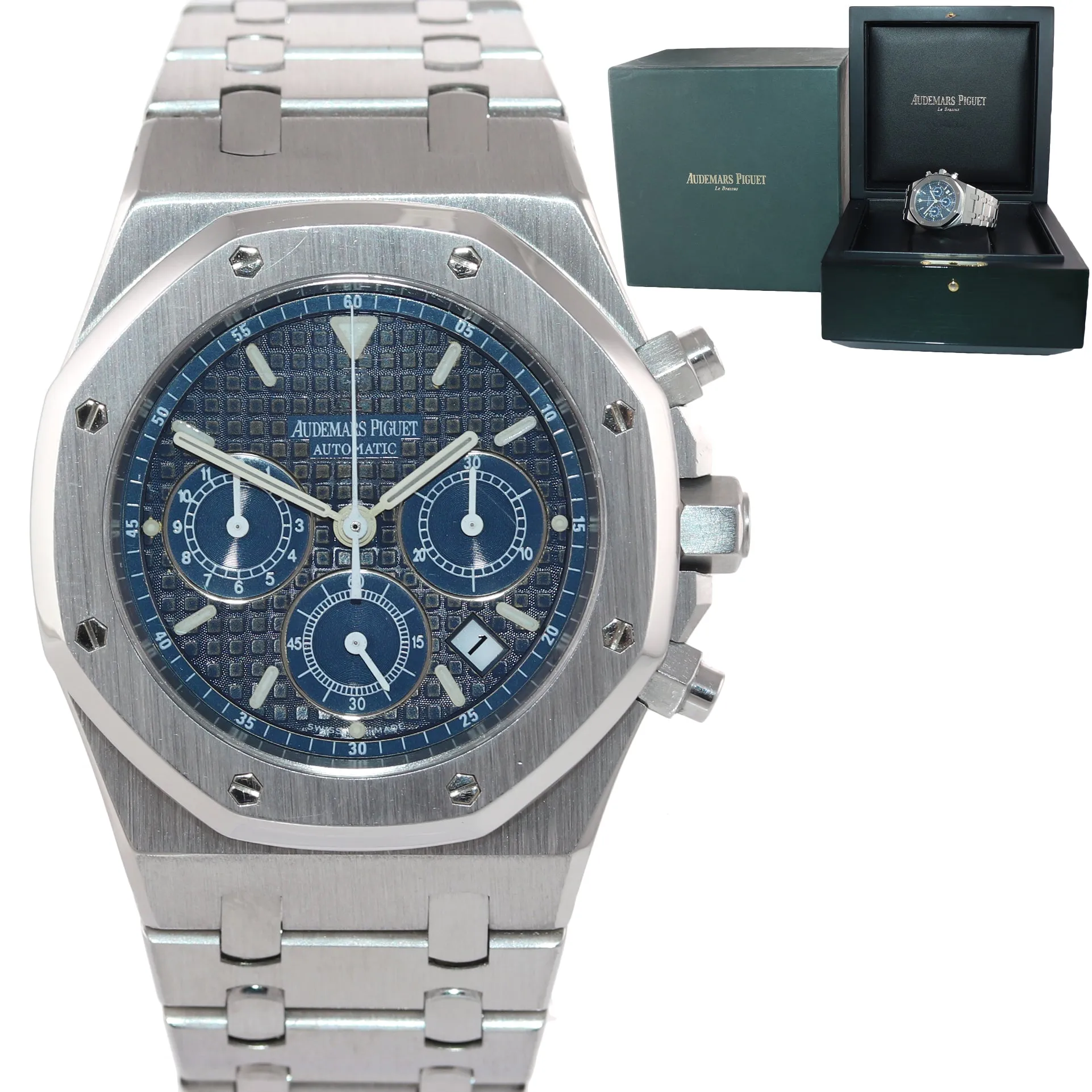 Audemars Piguet Royal Oak Chrono 39mm Blue Steel 25860ST.OO.1110ST.01 Watch Box