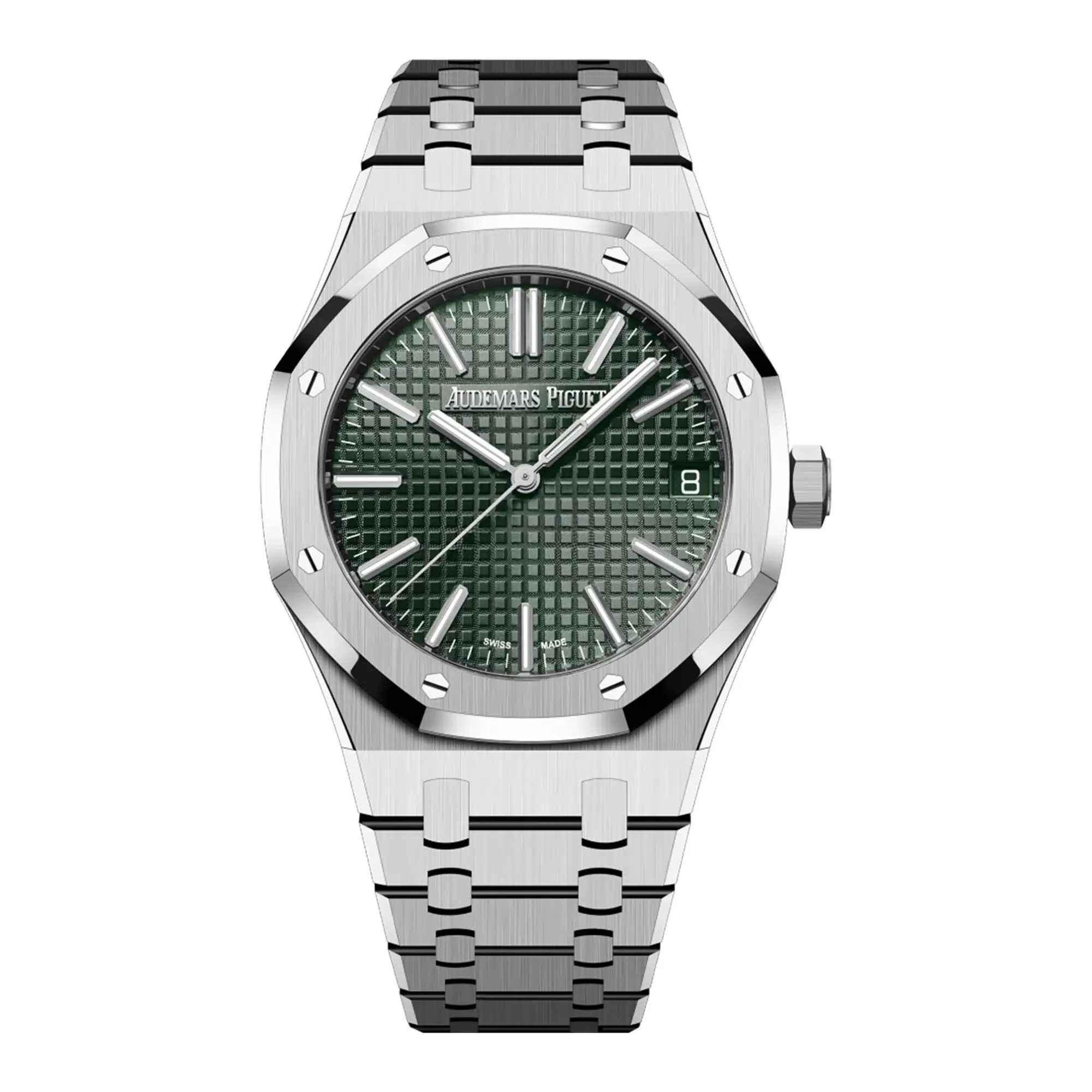 Audemars Piguet Royal Oak Selfwinding 41mm Men's Watch - Ref: 15510ST.OO.1320ST.04 - Green Dial, Stainless Steel Bracelet