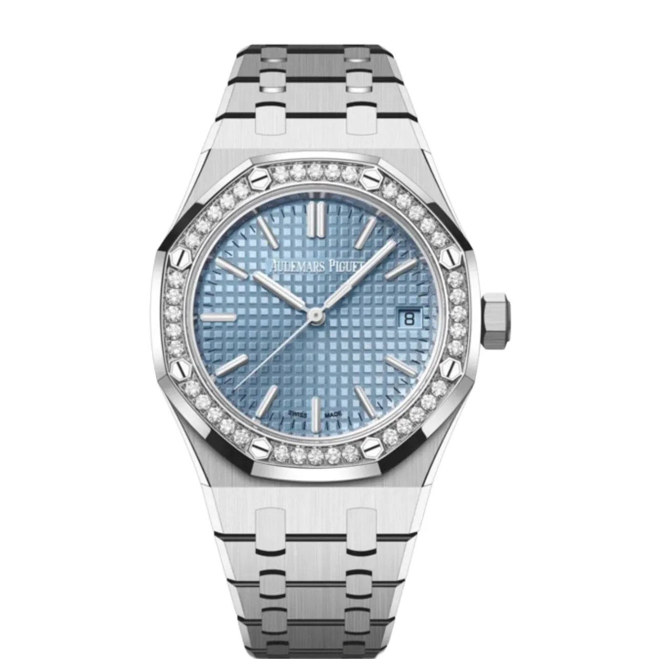 Audemars Piguet Royal Oak Selfwinding "50th Anniversary" 37mm Watch - Ref: 15551ST.ZZ.1356ST.01 - Light Blue Dial, Stainless Steel Bracelet