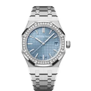 Audemars Piguet Royal Oak Selfwinding "50th Anniversary" 37mm Watch - Ref: 15551ST.ZZ.1356ST.01 - Light Blue Dial, Stainless Steel Bracelet